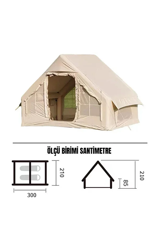 ROBO 6 Kişilik 4 Mevsim Şişme Kamp Çadırı (Oxford 210T UPF>40 Kumaş, -40 °C'ye Kadar Kullanım)